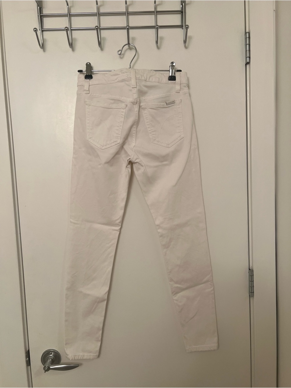Joe’s Jeans Mid‑Rise Skinny Ankle – Cream/White, Size 26 - Picture 6 of 8